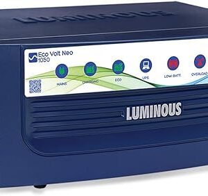 Luminous Eco Volt Neo 1050 Pure Sine Wave 900VA/12V Inverter for Home, Office & Shops | Supports 1 Inverter Battery of 12V | Efficient & Reliable |...