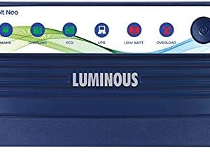 Luminous Eco Volt Neo 1550 Inverter for Home, Office & Shops | 1400VA/12V Pure Sinewave | Reliable Power Backup | Minimum Maintenance | Easy...