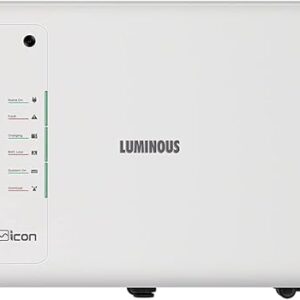 Luminous iCon 1100 Pure Sine Wave Inverter for Home & Office | 900VA/12V | Dedicated Battery Enclosure | White | Standard Design | with 36 Months...