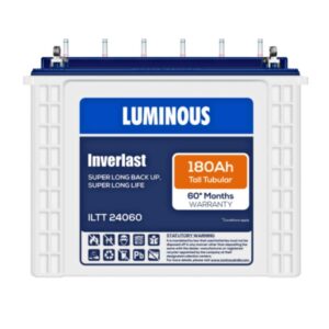 Luminous Inverlast ILTT24060 Battery for Home, Office & Shops | 180 Ah Tall Tubular | Easy Installation | Durable and Reliable Inverter Battery |...