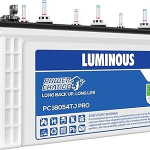 Luminous Power Charge PC18054TJ PRO 150 Ah/12V Recyclable Tubular Jumbo Inverter Battery for Home, Office and Shops