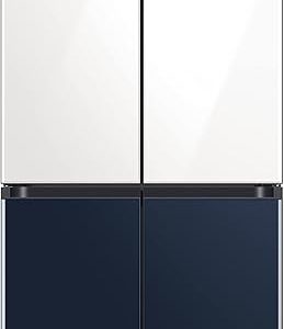 Samsung 670 L Triple Cooling Side-by-Side Refrigerator Appliance (RF63A91C377/TL, Glam White+Glam navy, Inverter Compressor)